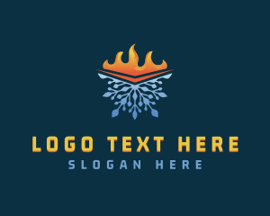 Heat - Thermal Air Conditioning logo design