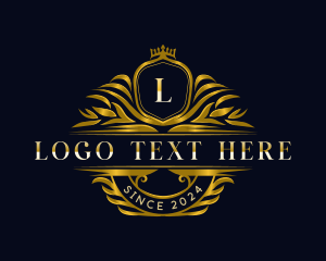 High End - Luxury Crown Crest logo design