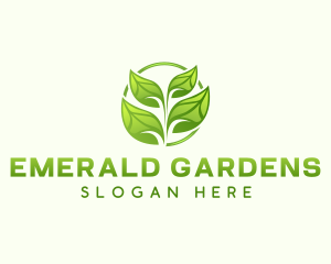 Natural Gardening Leaf logo design