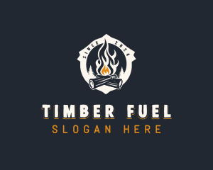 Firewood Camping Bonfire logo design