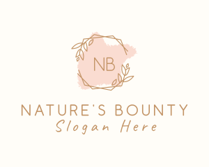 Nature Spa Wreath logo design