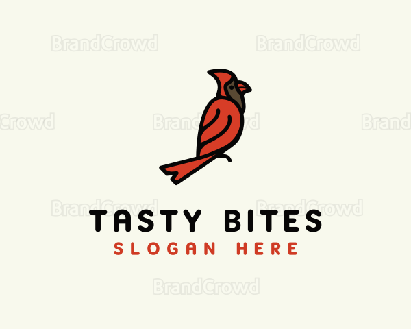 Perched Cardinal Bird Logo