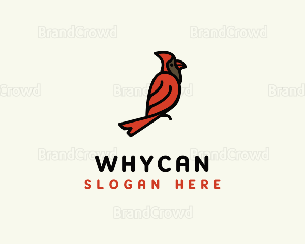 Perched Cardinal Bird Logo