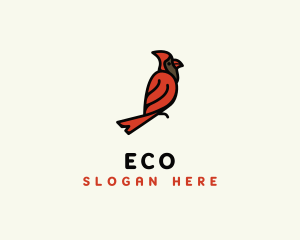 Perched Cardinal Bird Logo