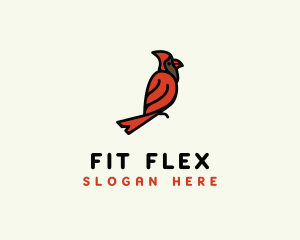 Wilderness - Perched Cardinal Bird logo design