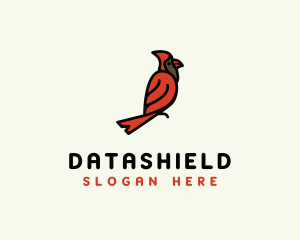Passerine - Perched Cardinal Bird logo design