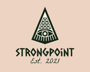 Religious - Aztec Pyramid Eye logo design