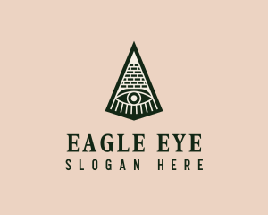 Aztec Pyramid Eye  logo design