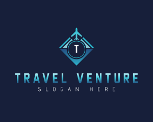 Travel Airplane Navigation logo design