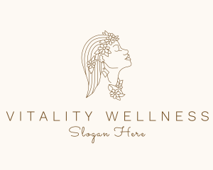 Woman Floral Wellness logo design