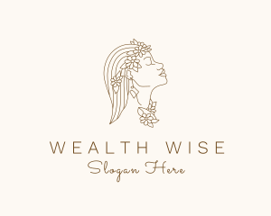 Aesthetic - Woman Floral Wellness logo design