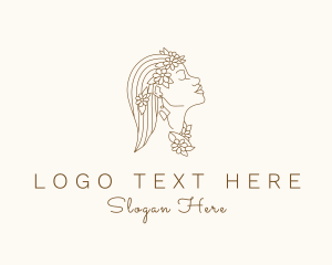 Skin Clinic - Woman Floral Wellness logo design