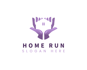  Home Shelter Hands logo design