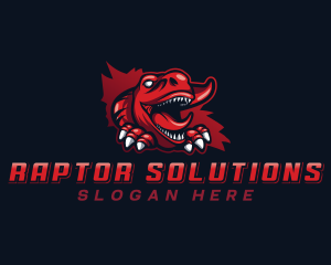 Raptor Dinosaur Beast logo design