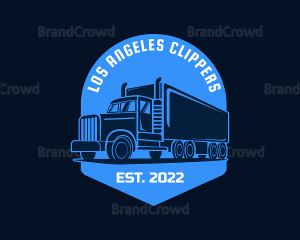 Blue Truck Silhouette Logo