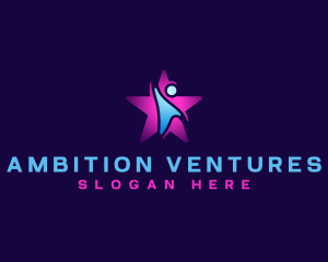 Ambition - Human Star Volunteer Ambition logo design