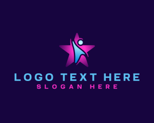 Goal - Human Star Volunteer logo design