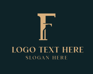 Minimalist Law Firm Letter F Logo