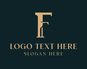 Minimalist Law Firm Letter F Logo