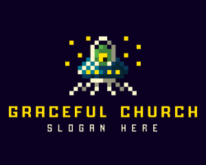 Arcade - Alien Space Ship logo design