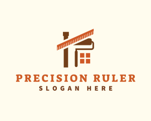 Ruler - Carpenter Ruler Roller Maintenance logo design