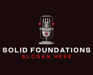 Singer - Podcast Audio Recording logo design