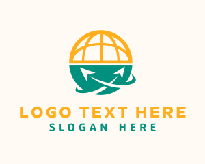 Globe - Arrow Global Logistics logo design