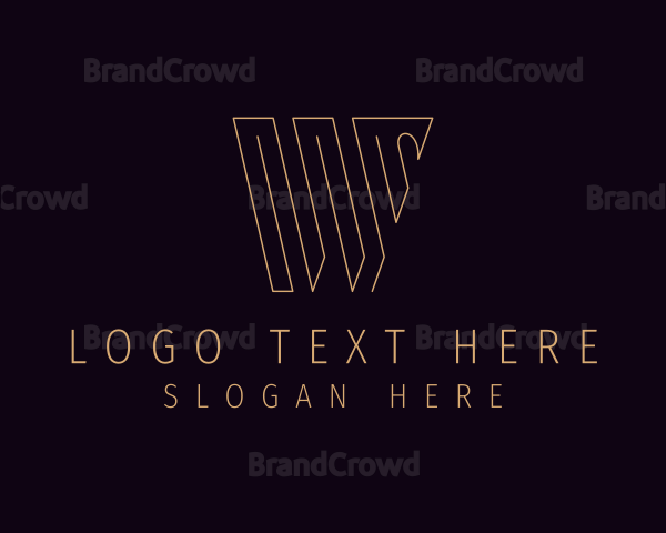 Modern Letter W Company Logo