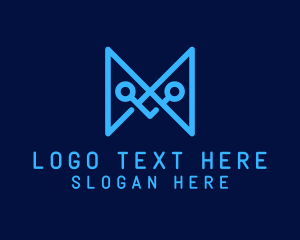 Internet - Technology Infinity Letter M logo design