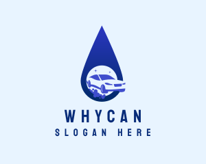 Sedan - Water Droplet Car Wash logo design