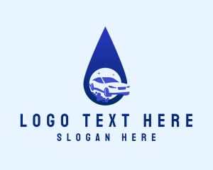 Water Droplet Car Wash Logo