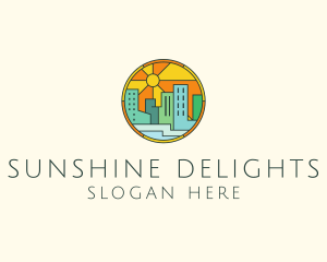 Sunshine - Sunshine Cityscape Stained Glass logo design