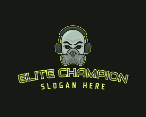 Soldier - Ghoul Mask Headphones logo design