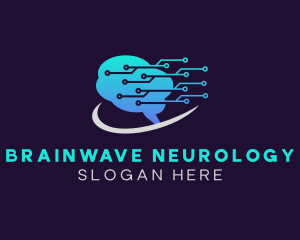 Neurology - Digital Brain Circuit logo design