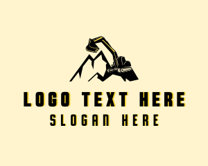 Backhoe Industrial Excavator logo design