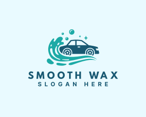 Car Water Splash Cleaning logo design