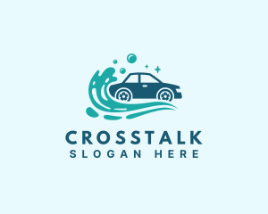 Automotive - Car Water Splash Cleaning logo design