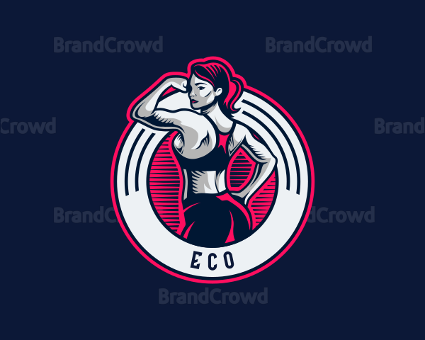 Fitness Woman Trainer Logo