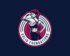 Sports - Fitness Woman Trainer logo design