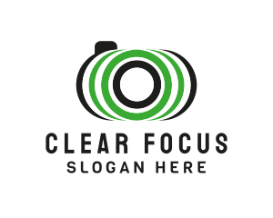 Camera Lens Focus logo design