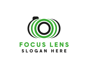 Camera Lens Focus logo design