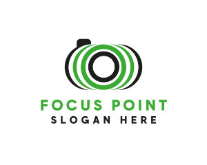 Camera Lens Focus logo design