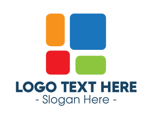 Rectangle - Multicolor Geometric Block logo design
