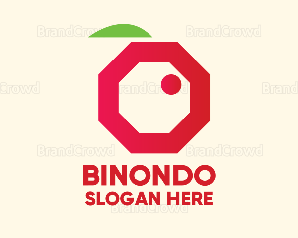 Modern Octagon Berry Logo