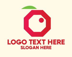 Fresh Fruit - Modern Octagon Berry logo design