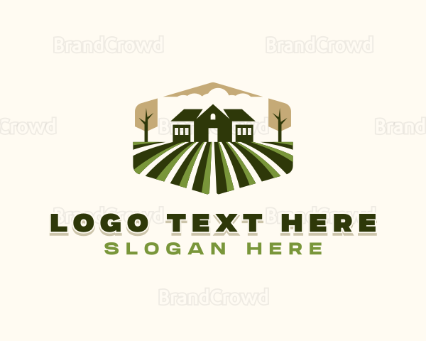 Landscaping Backyard Lawn Logo