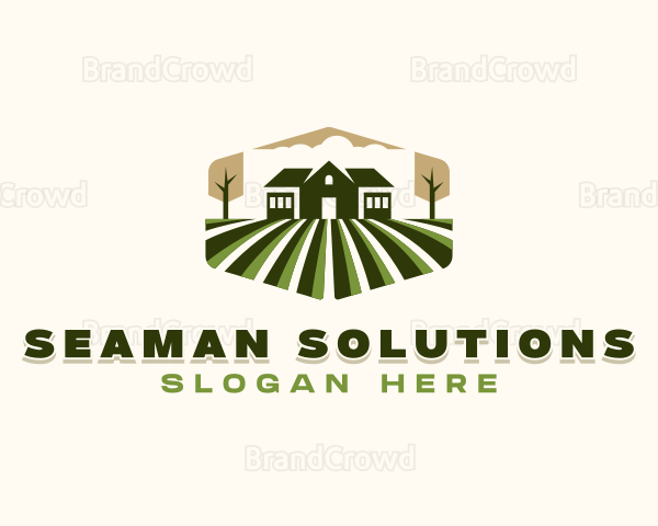 Landscaping Backyard Lawn Logo