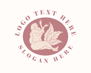 Badge - Leaf Naked Model logo design