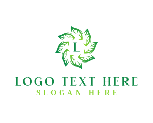 Salon - Eco Nature Leaves logo design