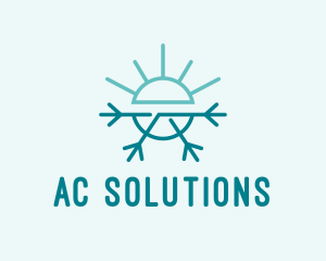 Ventilation Heating Cooling HVAC logo design